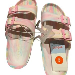 Cat & Jack Kids' Pastel Rainbow Sandals